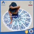 Hot sale Australia roundie towel custom made screen printed 100% cotton mandala round towel